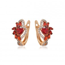 Apzeltīti , klasiski auskari ar cirkonu